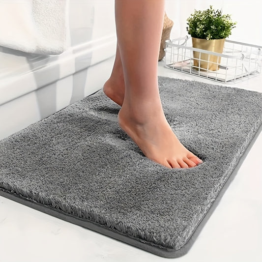 1pc Premium Plush Bathtub Rug - Super Soft, Absorbent, Non-Slip, Fade Resistant, Comfortable, and Mildew-Resistant Bathroom Floor Mat - Ideal Bathroom Accessories and Home Decor for a Safe and Cozy Bathroom Experience