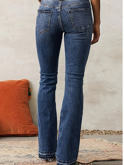 Women's High Stretch Slim Fit Flare Leg Jeans