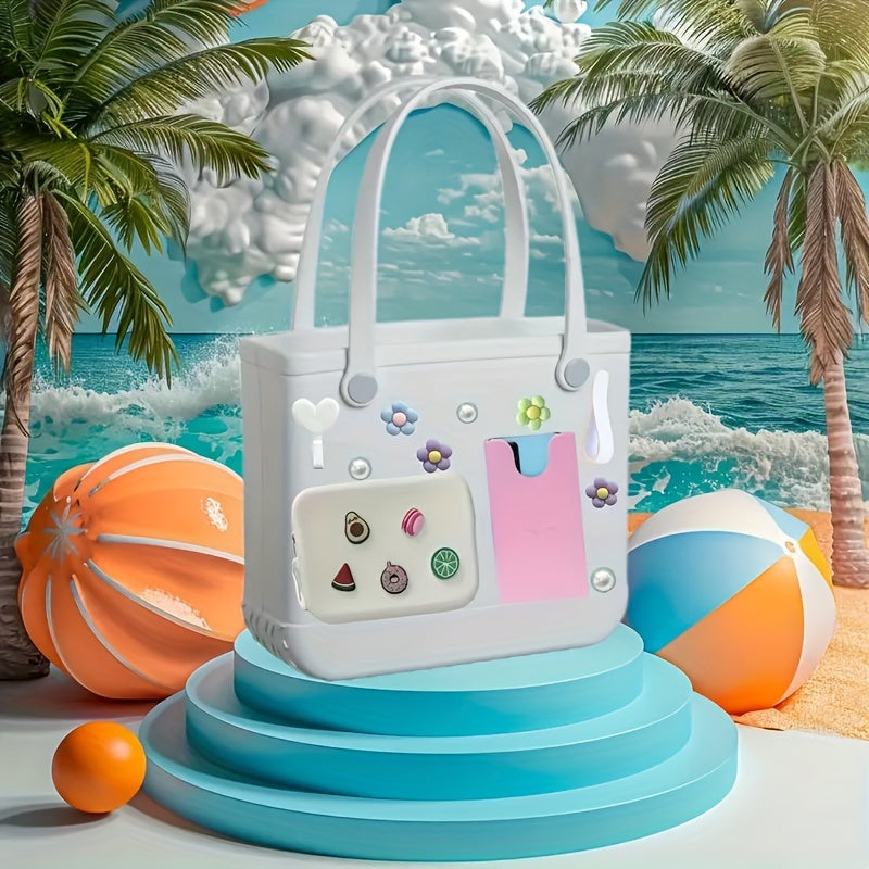 1Pc Medium-sized Beach Tote, Washable And Long-lasting, Great For Beach, Boat, Or Pool Use (accessories Not Included)