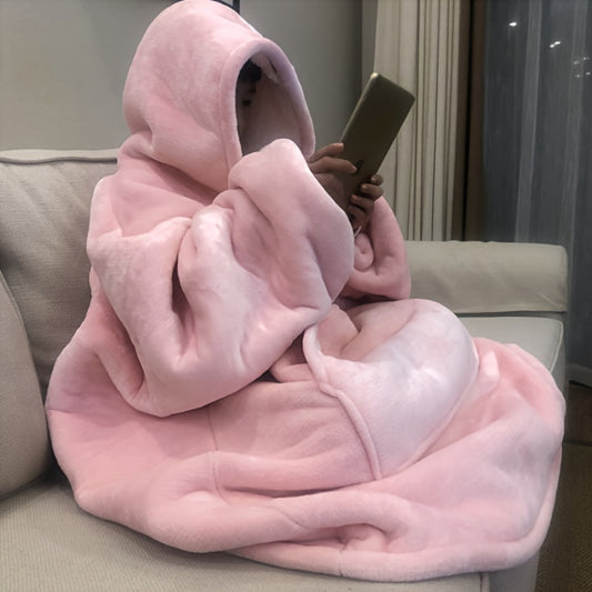 Super Soft Double-sided Wearable Hoodie Blanket