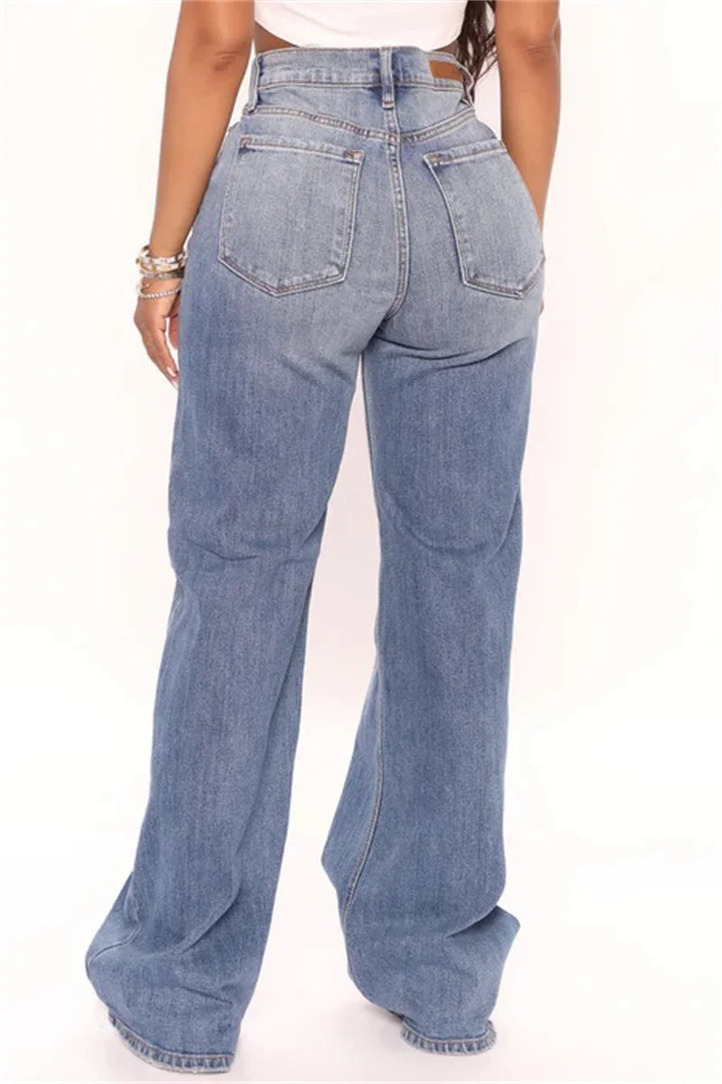 ANGELHAOHAOYA High Waist Baggy Jeans For Women