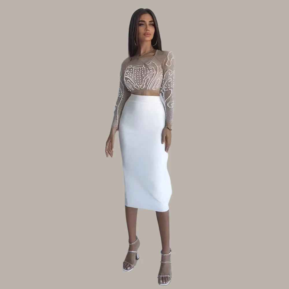 Bladaphy Top & Bandage Skirt 2 Piece Set