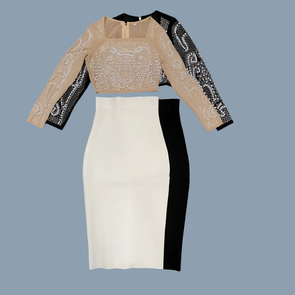 Bladaphy Top & Bandage Skirt 2 Piece Set