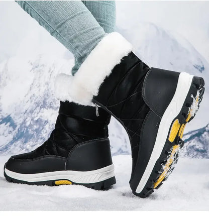 Thick Soled Waterproof Warm High Cut Snow Boots for Women