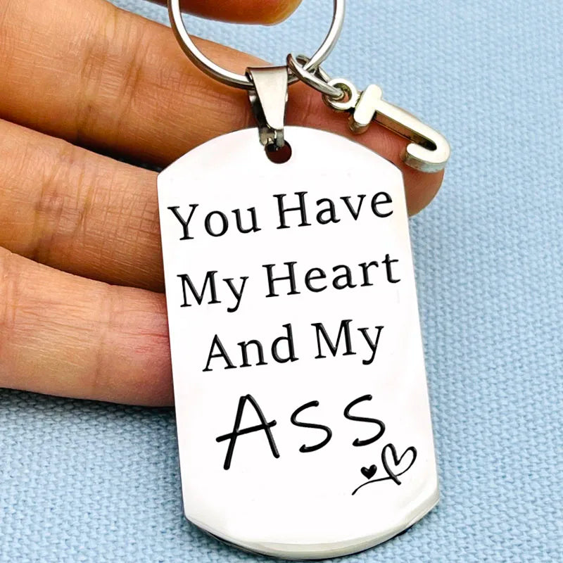 Valentines Day Gift Stainless Steel Keychain for Husband Boyfriend From Girlfriend Wife