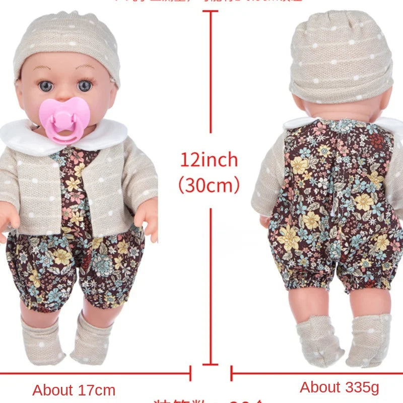 12in Reborn Baby Doll Baby Simulation Soft Reborn Doll