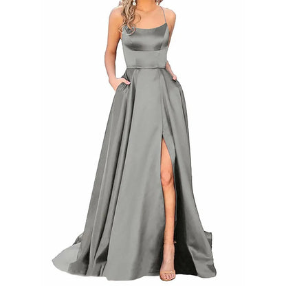 Backless Long Evening Dress