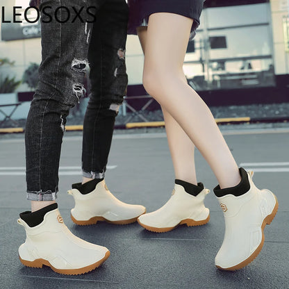 Mens Fashion Rubber Shoes Rainboots