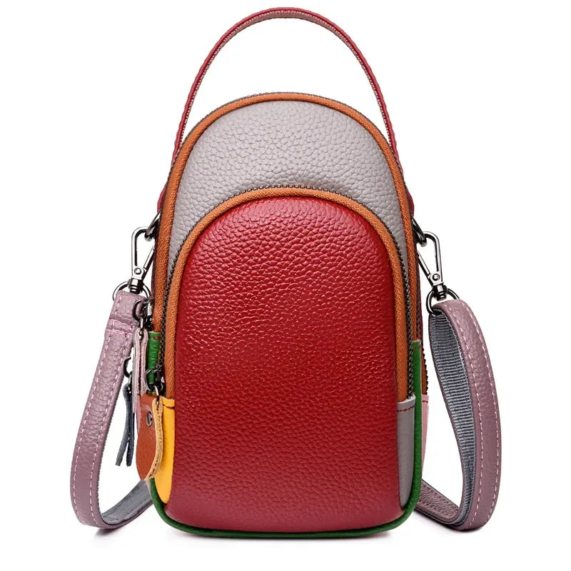 100% Genuine Leather Women Handbag Designer Mini Mobile phone bags and wallets Fashion Shoulder Bag Fashion Female Messenger Sac