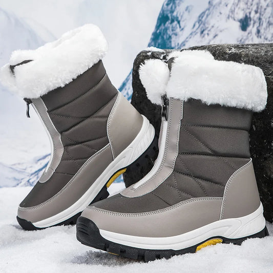 Thick Soled Waterproof Warm High Cut Snow Boots for Women