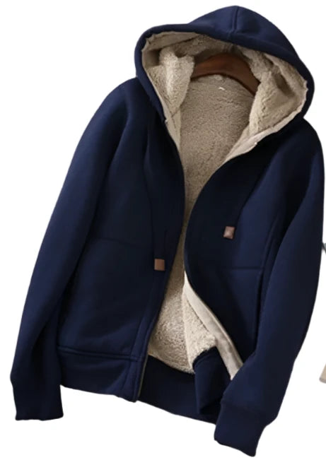 OKXGNZ Casual Thicken Fleece Sweatshirt Hoodies Jacket & Fleece Sweatpants Two-piece Set