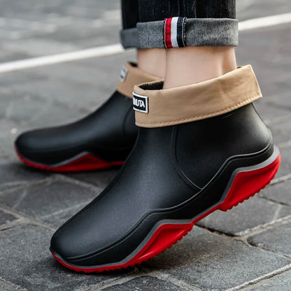 Waterproof Shoes Rain Boots Men Anti-slip Wear-resistant