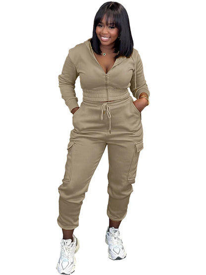 Wmstar Two Piece Outfits for Women Sport Suit Matching Tracksuit Casual Top and Pants Sets