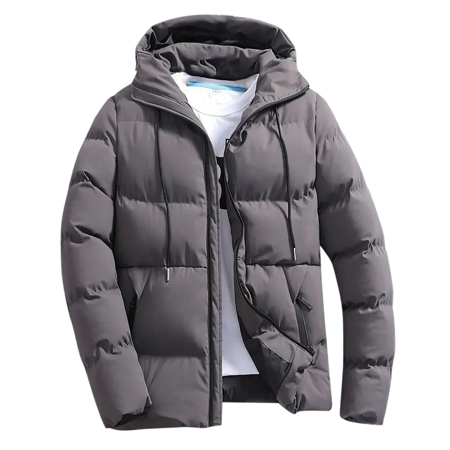 Men's Casual Puffer Jacket Warm Hooded Thick