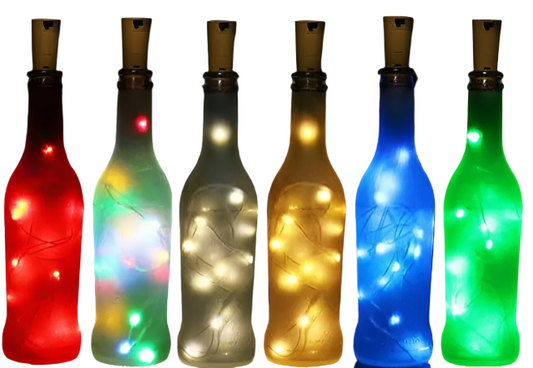 Solar Bottle Lights Battery-Operated Garlands Fairy Festoon LED Light Cork Shaped for Christmas Home Wedding Party Decoration