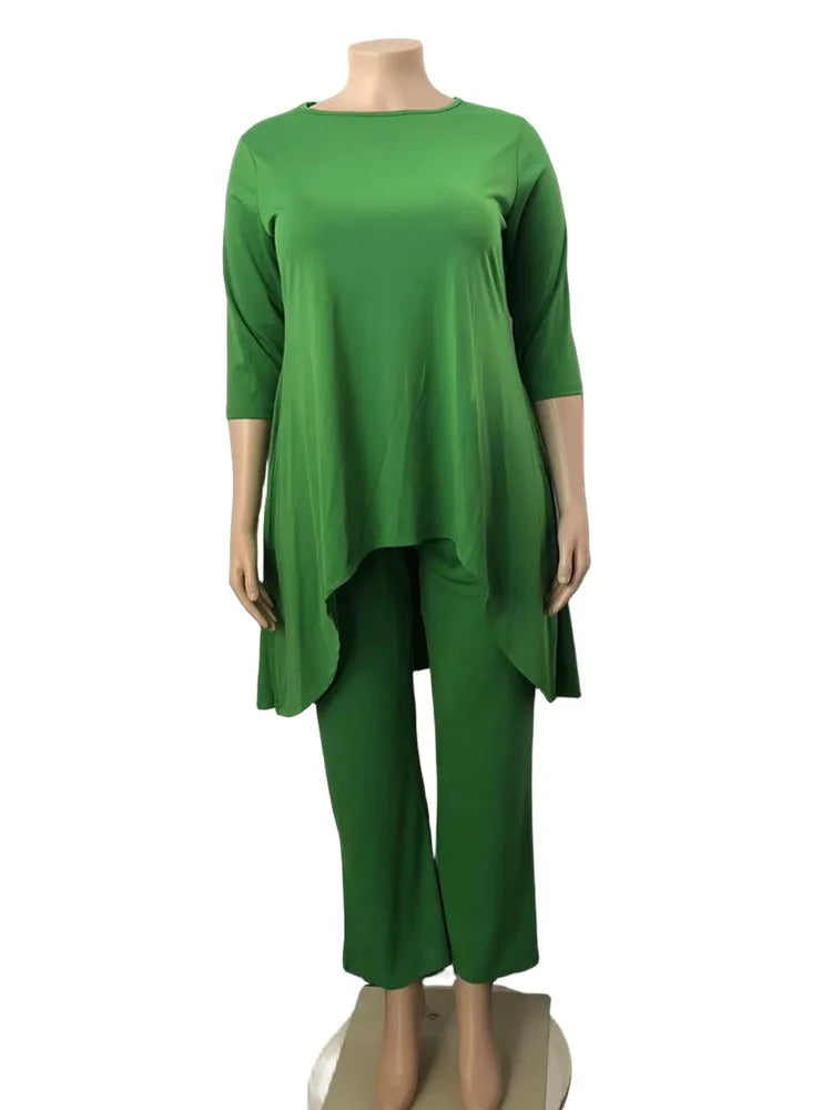 Wmstar Plus Size Loose Top & Pants Sets