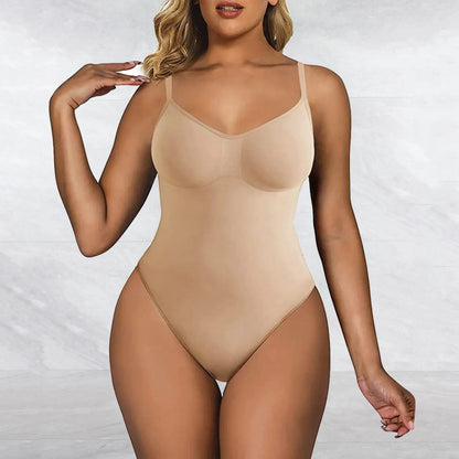 ISHOWTIENDA Shaping Bodysuit Womens Seamless Slimming Control Body One-Piece Shapewear  Plus Size Camisole Jumpsuit Tight Corset Bodysuit