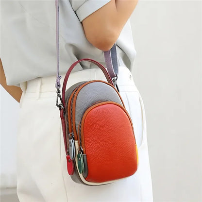 100% Genuine Leather Women Handbag Designer Mini Mobile phone bags and wallets Fashion Shoulder Bag Fashion Female Messenger Sac