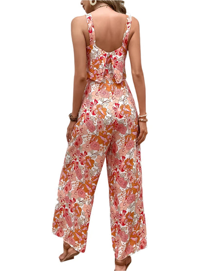 LOSSKY Elegant Floral Long Jumpsuit for Women