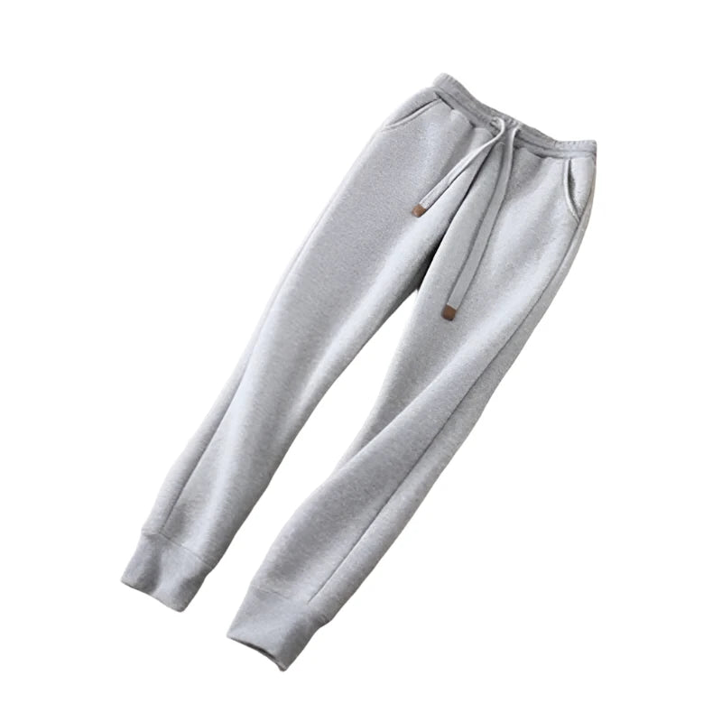 OKXGNZ Casual Thicken Fleece Sweatshirt Hoodies Jacket & Fleece Sweatpants Two-piece Set