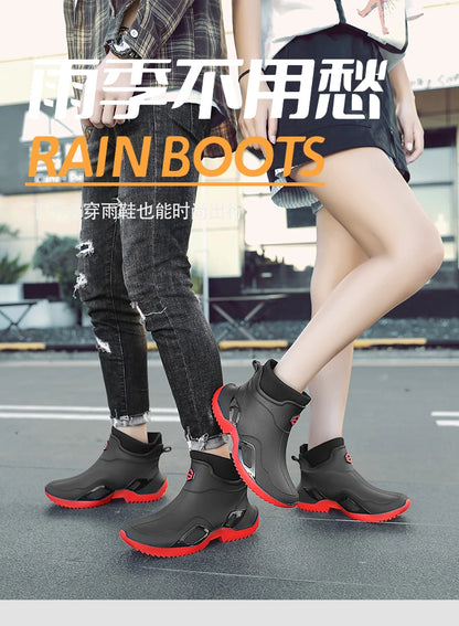 Mens Fashion Rubber Shoes Rainboots