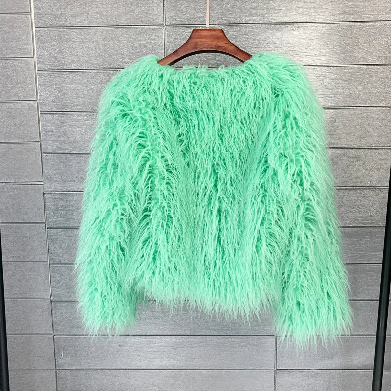 18 Colors Fun Flirty High Fashion Faux Fur Coat and Jackets