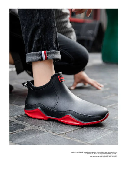 Waterproof Shoes Rain Boots Men Anti-slip Wear-resistant