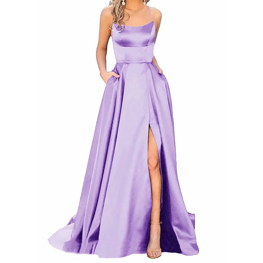 Backless Long Evening Dress