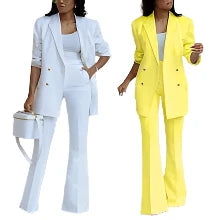 Naupang Elegant Blazer Jacket & Pants Two Piece Set