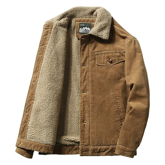 High Quality Men's Corduroy Fleeced Casual Jacket