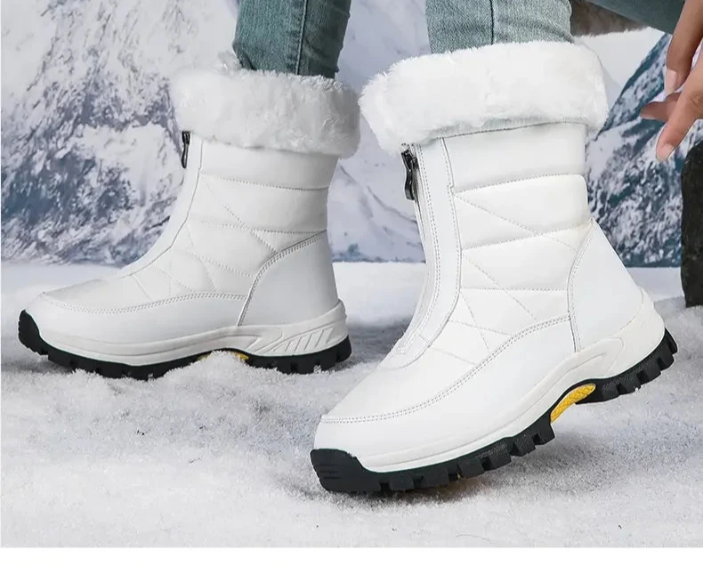 Thick Soled Waterproof Warm High Cut Snow Boots for Women