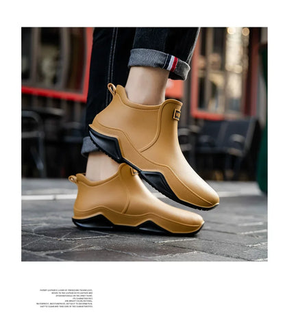 Waterproof Shoes Rain Boots Men Anti-slip Wear-resistant