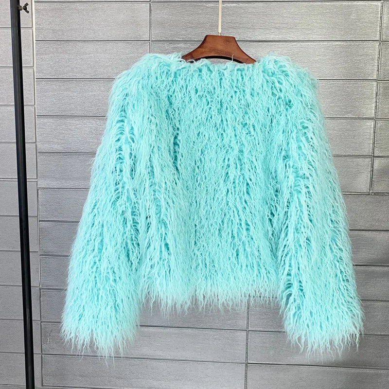 18 Colors Fun Flirty High Fashion Faux Fur Coat and Jackets