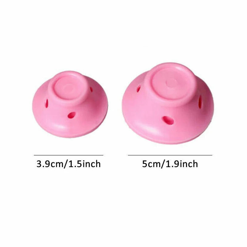 20/set Soft Rubber Hair Care Rollers Silicone Hair Curler No Heat No Clip Hair Curling Styling DIY Tool for Curler