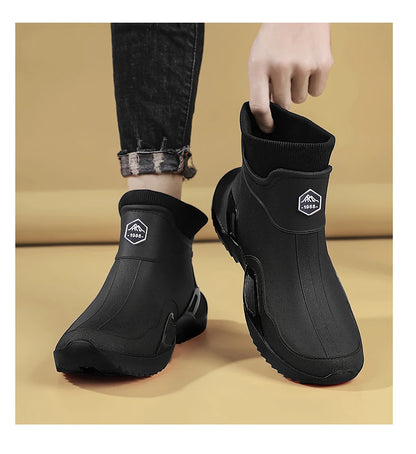 Mens Fashion Rubber Shoes Rainboots