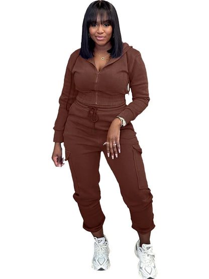 Wmstar Two Piece Outfits for Women Sport Suit Matching Tracksuit Casual Top and Pants Sets