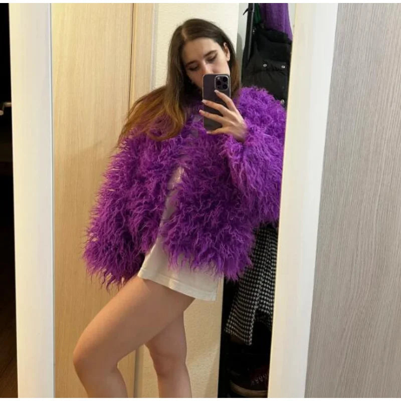 18 Colors Fun Flirty High Fashion Faux Fur Coat and Jackets