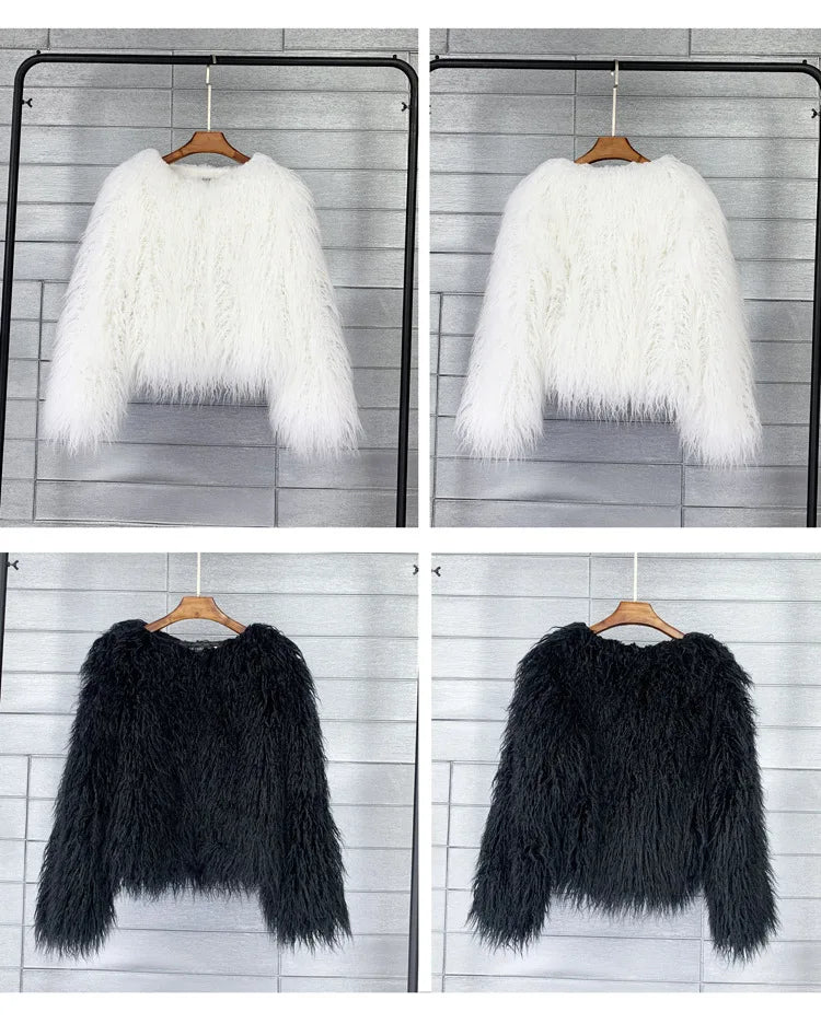 18 Colors Fun Flirty High Fashion Faux Fur Coat and Jackets