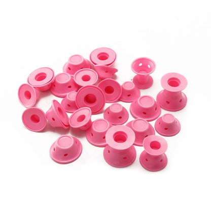 20/set Soft Rubber Hair Care Rollers Silicone Hair Curler No Heat No Clip Hair Curling Styling DIY Tool for Curler