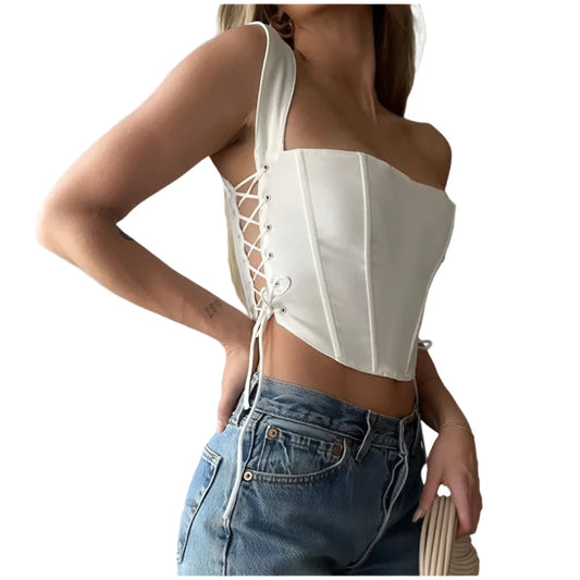 White or Black Corset Top for Women Bustiers