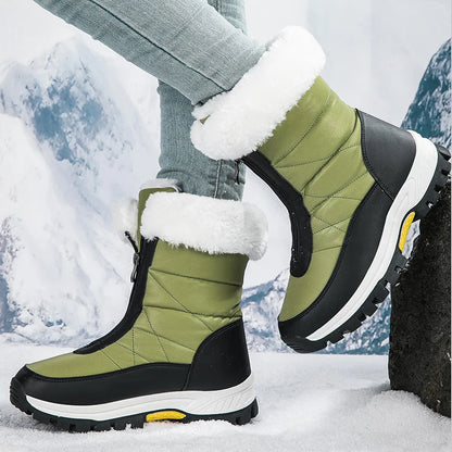 Thick Soled Waterproof Warm High Cut Snow Boots for Women