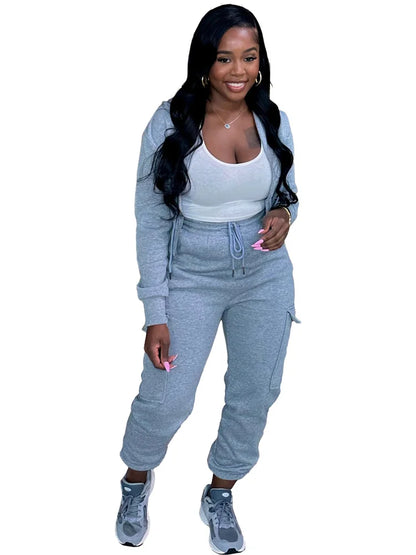 Wmstar Two Piece Outfits for Women Sport Suit Matching Tracksuit Casual Top and Pants Sets