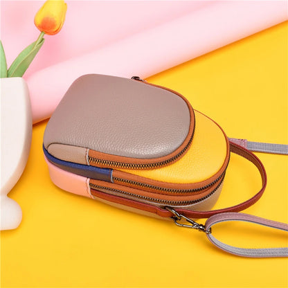 100% Genuine Leather Women Handbag Designer Mini Mobile phone bags and wallets Fashion Shoulder Bag Fashion Female Messenger Sac