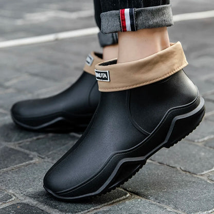 Waterproof Shoes Rain Boots Men Anti-slip Wear-resistant