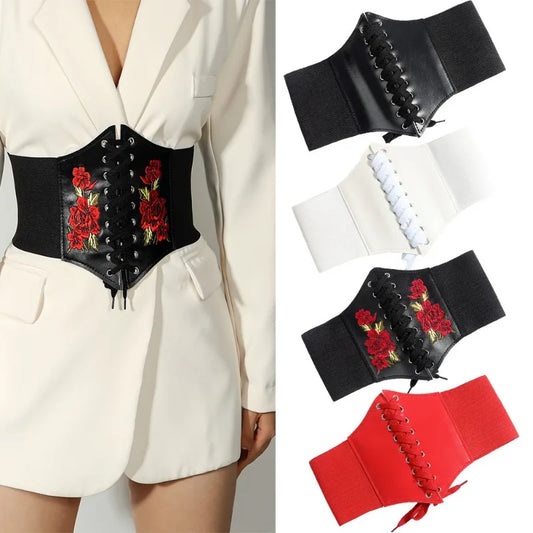 Black Underbust Waist Cincher Corsets and Bustiers