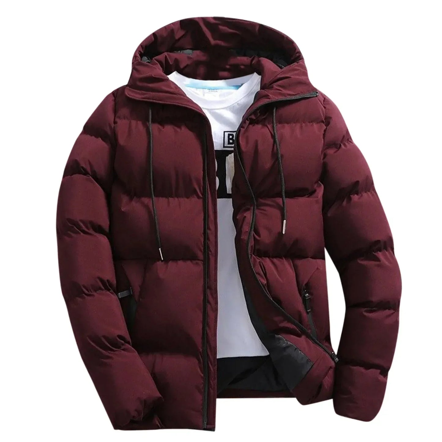 Men's Casual Puffer Jacket Warm Hooded Thick