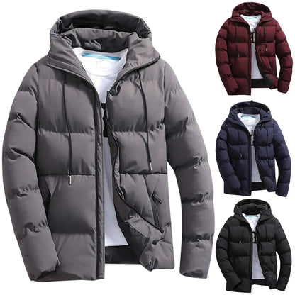 Men's Casual Puffer Jacket Warm Hooded Thick