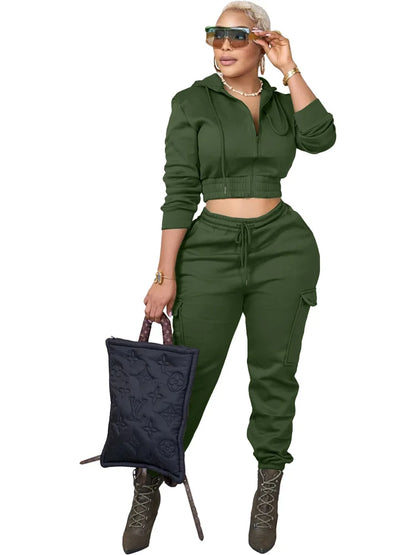 Wmstar Two Piece Outfits for Women Sport Suit Matching Tracksuit Casual Top and Pants Sets