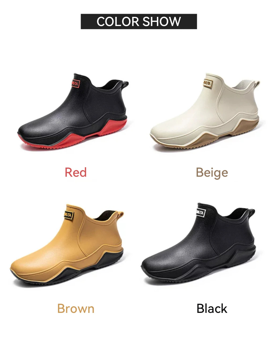 Waterproof Shoes Rain Boots Men Anti-slip Wear-resistant