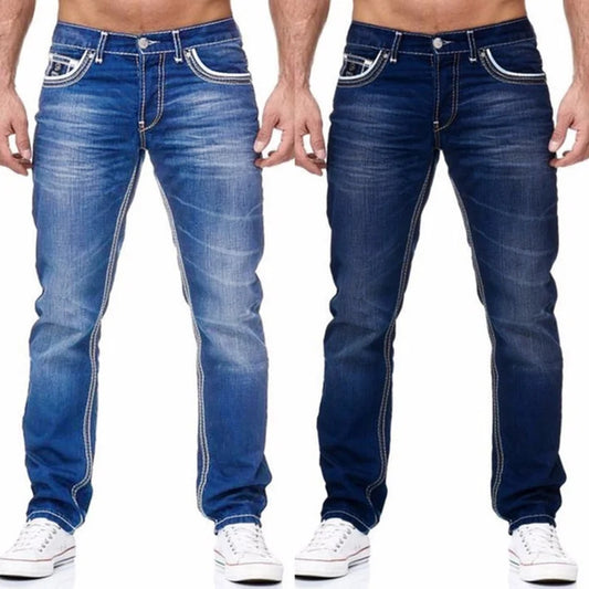 Stretchy Casual Denim Blues Jeans for Men